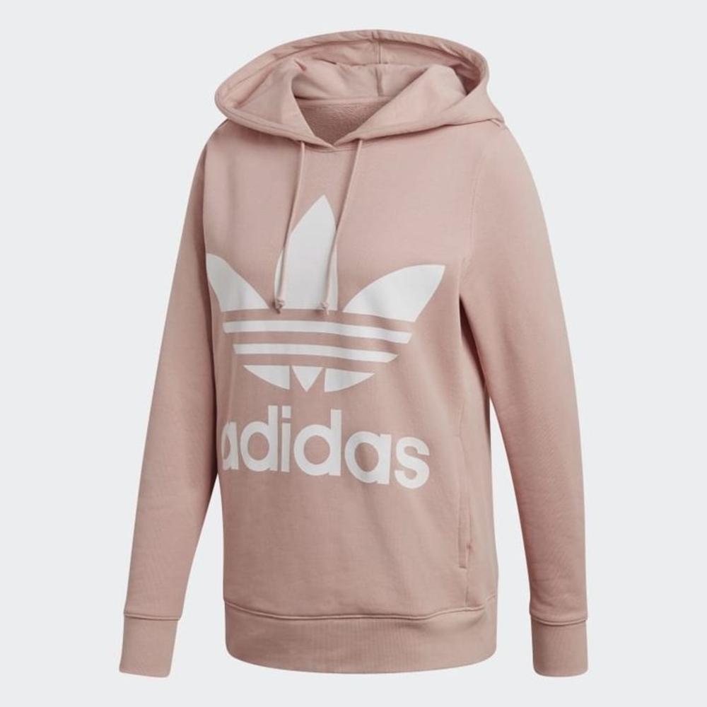 Adidas Women's Pink Trefoil Hoodie